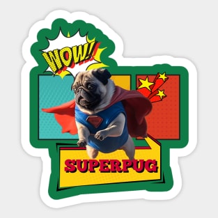 Super Pug, Hero Shirt Sticker